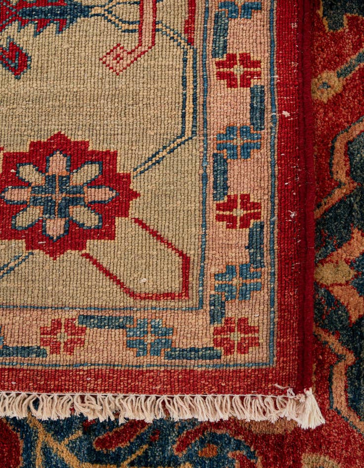 Detail image of  5' 6 x 8' 5  Hand Knotted Ziegler Wool Rug