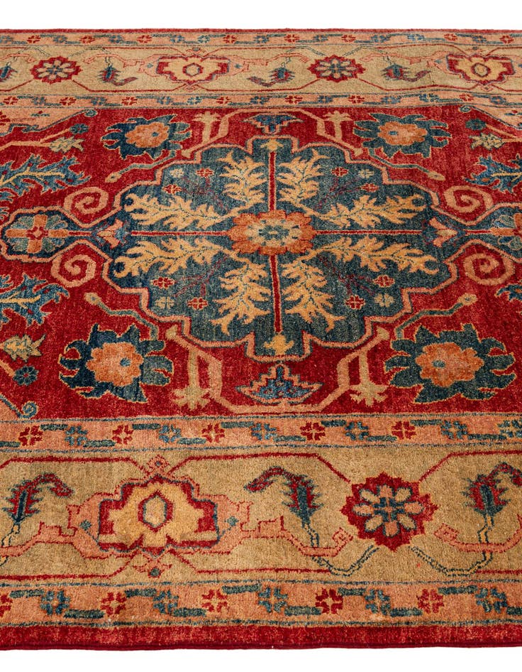Detail image of  5' 6 x 8' 5  Hand Knotted Ziegler Wool Rug