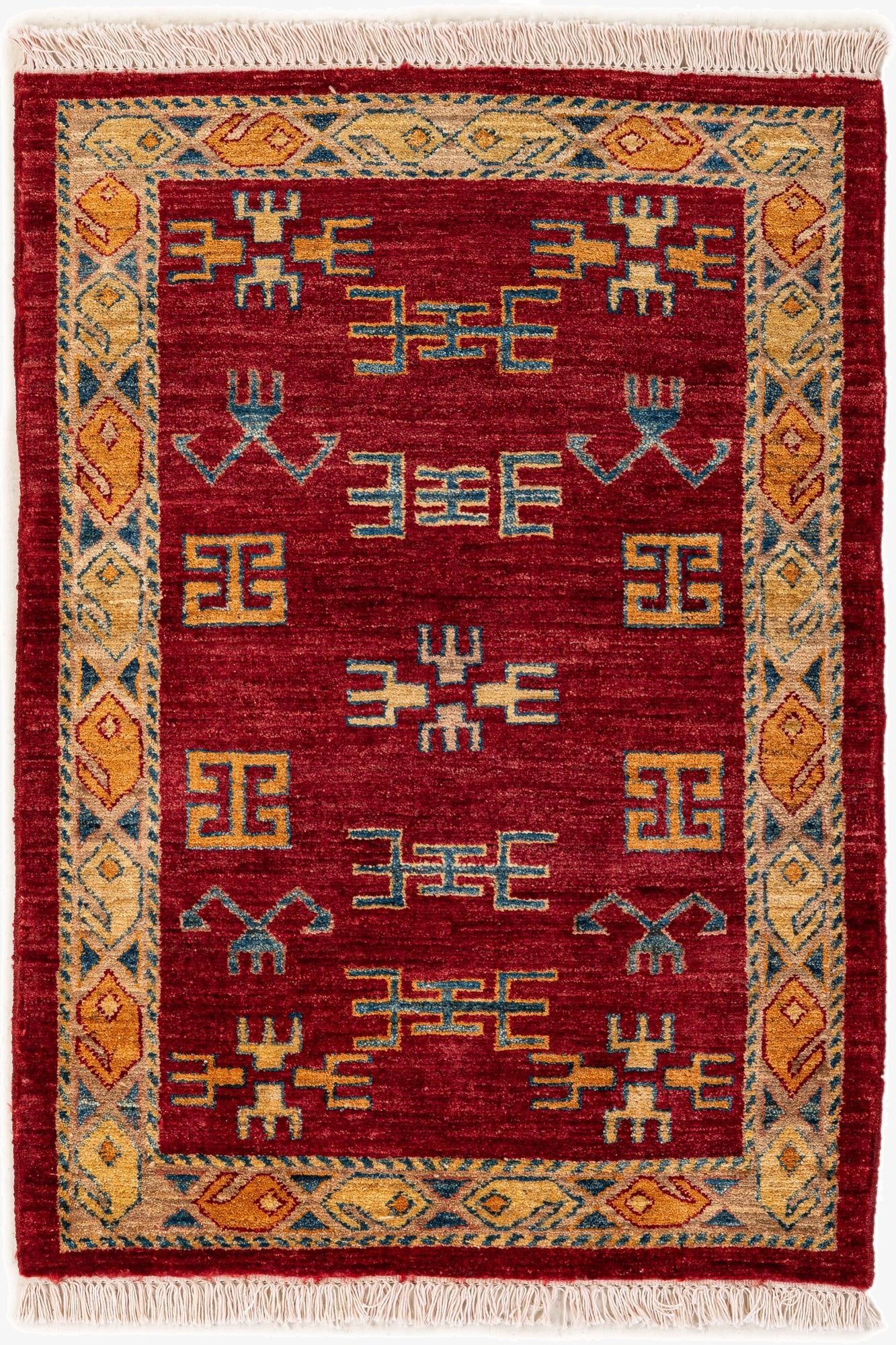  2' 9 x 3' 9  Hand Knotted Ziegler Wool Rug