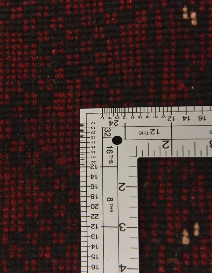 Detail image of  4' x 4' 1  Hand Knotted Afghan Akhche Wool Round Rug