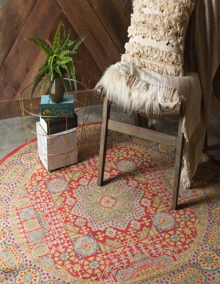 Detail image of  3' 3 x 3' 3 Amina Round Rug