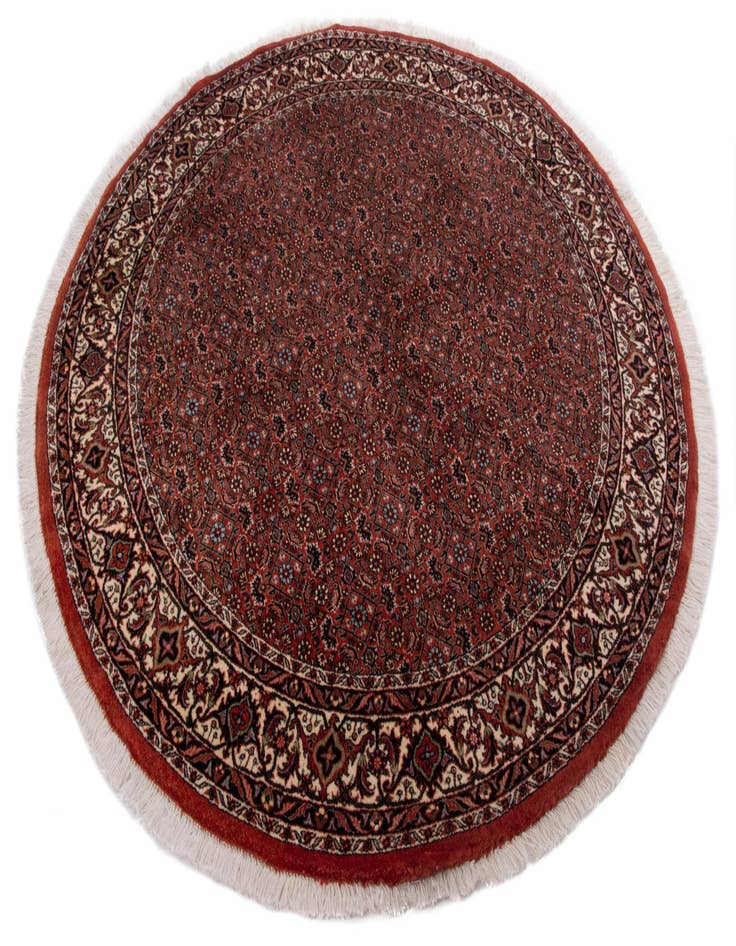 Detail image of  5' x 5' Bidjar With Silk Round Rug
