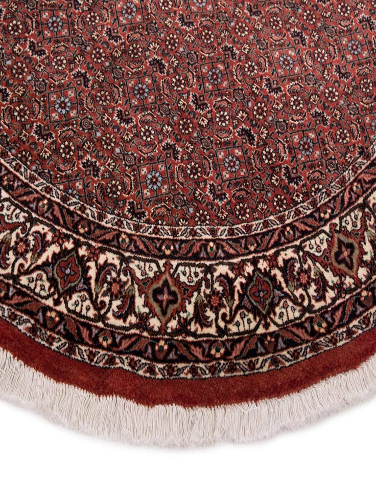 Detail image of  5' x 5' Bidjar With Silk Round Rug