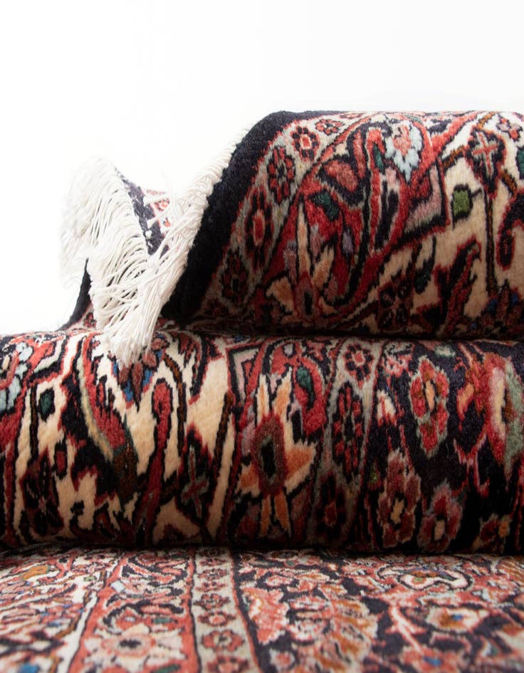 Detail image of  8' 1 x 8' 1 Bidjar With Silk Round Rug