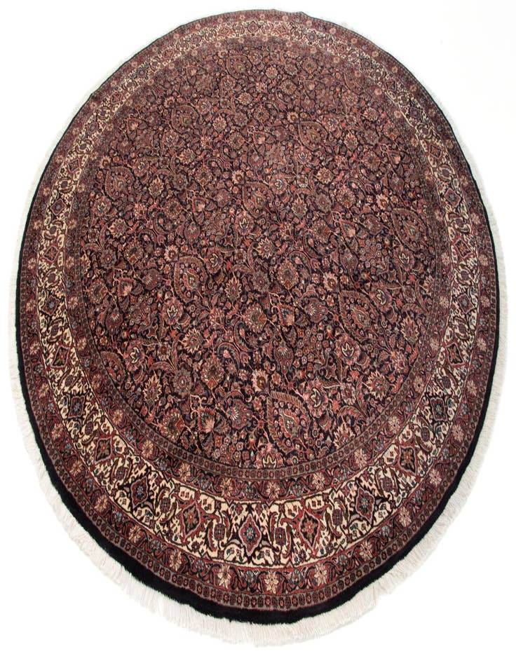 Detail image of  8' 1 x 8' 1 Bidjar With Silk Round Rug