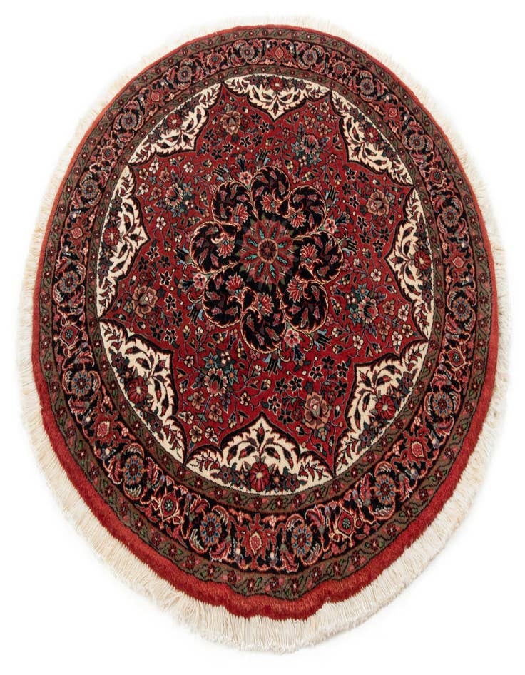 Detail image of  3' 5 x 3' 5 Bidjar With Silk Round Rug