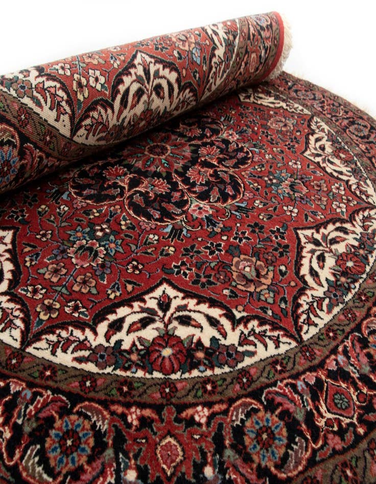 Detail image of  3' 5 x 3' 5 Bidjar With Silk Round Rug