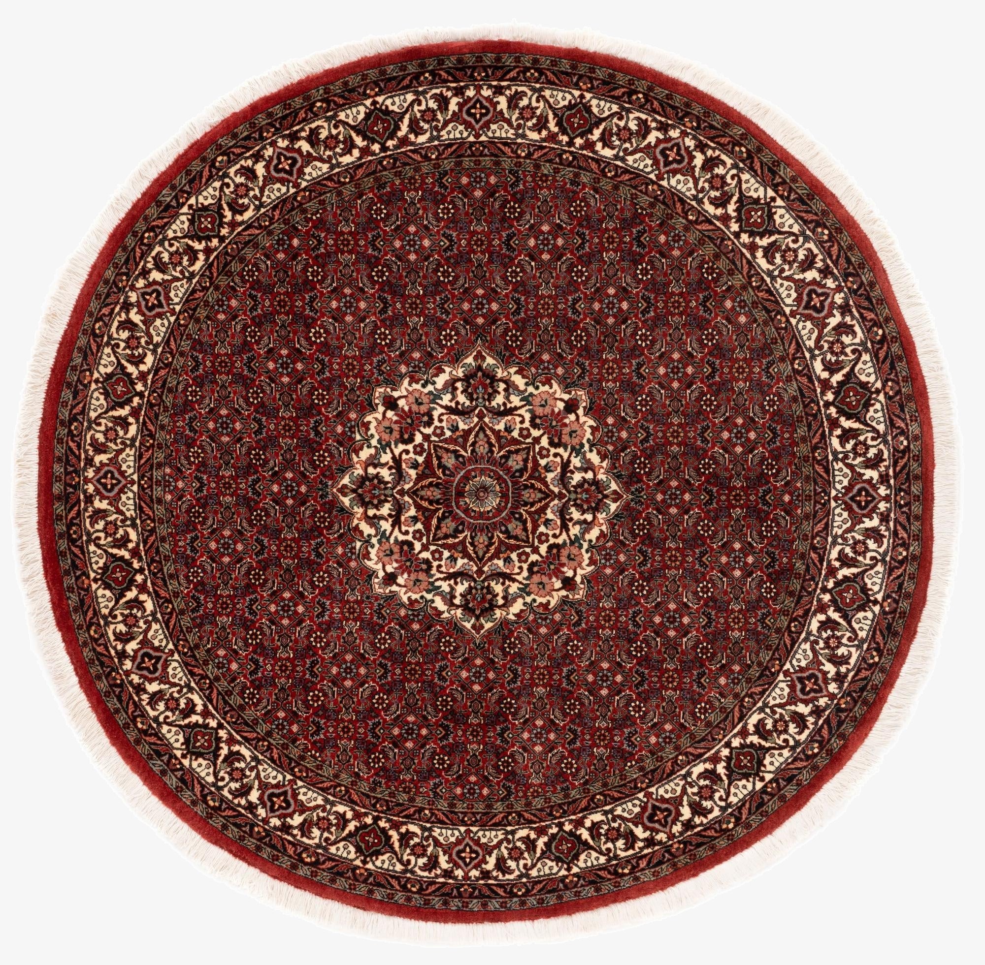  5' x 5' Bidjar With Silk Round Rug