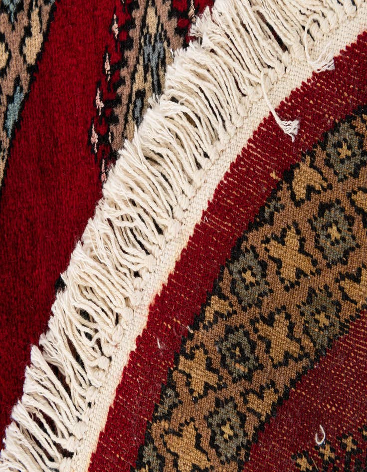 Detail image of  2' x 2' 2  Hand Knotted Bokhara Oriental Round Rug