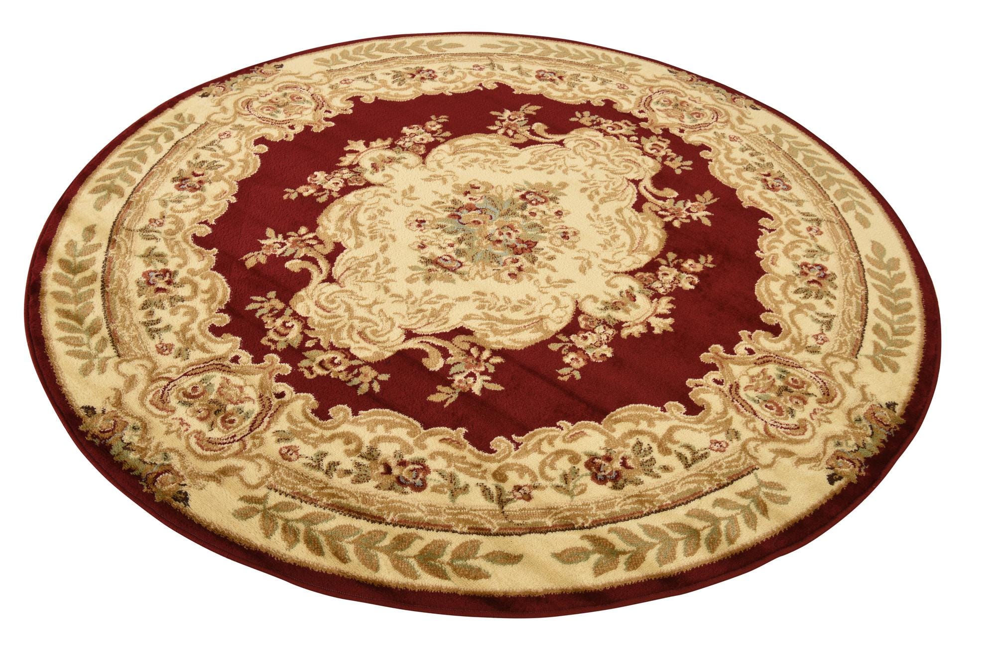 Red 6' x 6' Chateau Round Rug | Rugs.com
