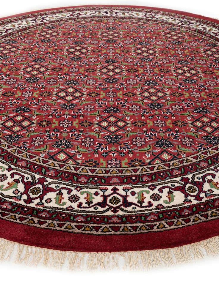 Detail image of  8' 1 x 8' 1  Hand Knotted Farahan Wool Round Rug