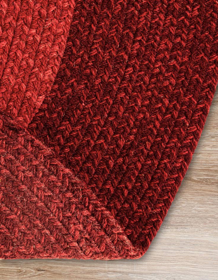 Detail image of  3' 1 x 3' 1  Hand Hand Braided Wool Round Rug