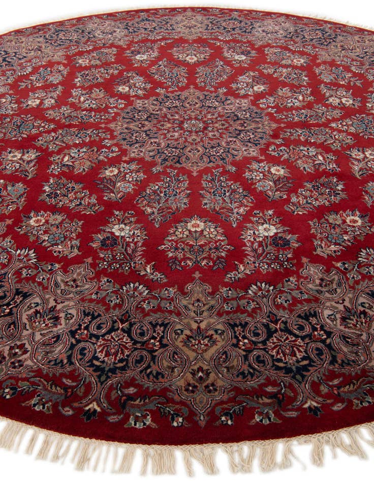 Detail image of  8' x 8'  Hand Knotted Isfahan Wool Round Rug