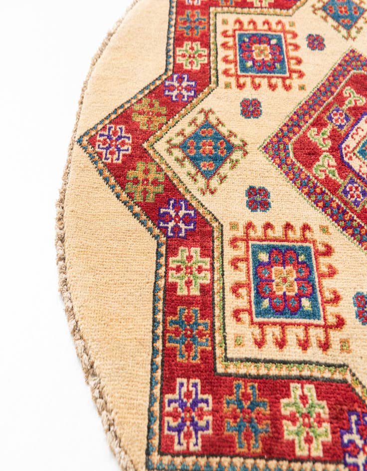 Detail image of  3' 3 x 3' 4  Hand Knotted Kazak Round Rug