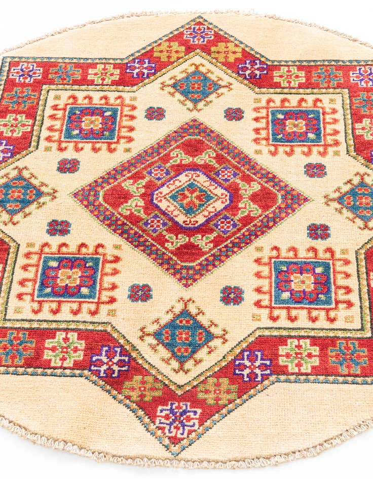 Detail image of  3' 3 x 3' 4  Hand Knotted Kazak Round Rug