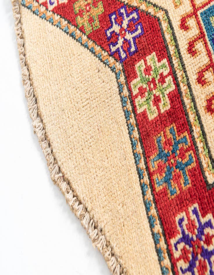 Detail image of  3' 3 x 3' 4  Hand Knotted Kazak Round Rug