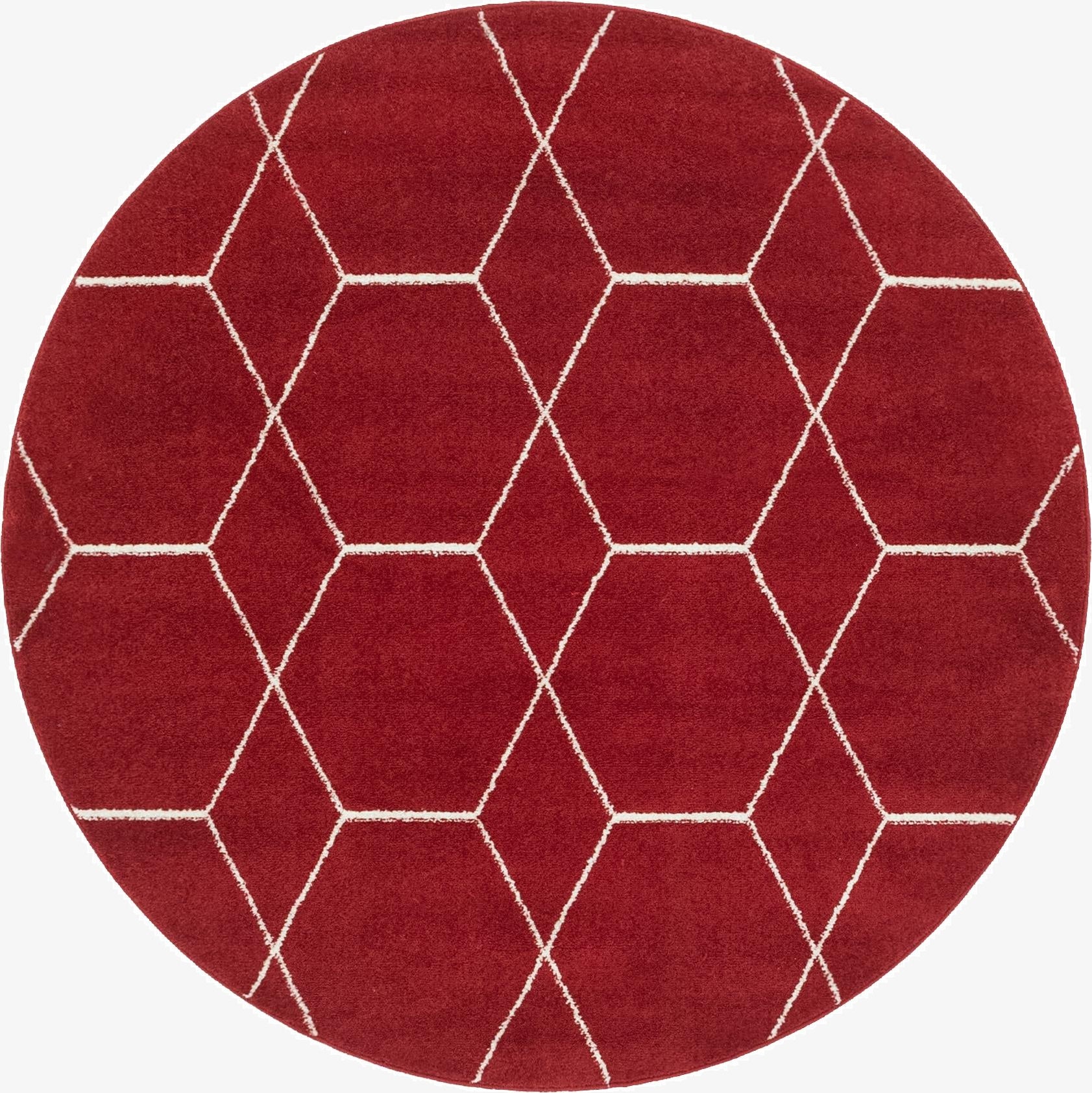  5' 3 x 5' 3 Lattice Frieze Round Rug