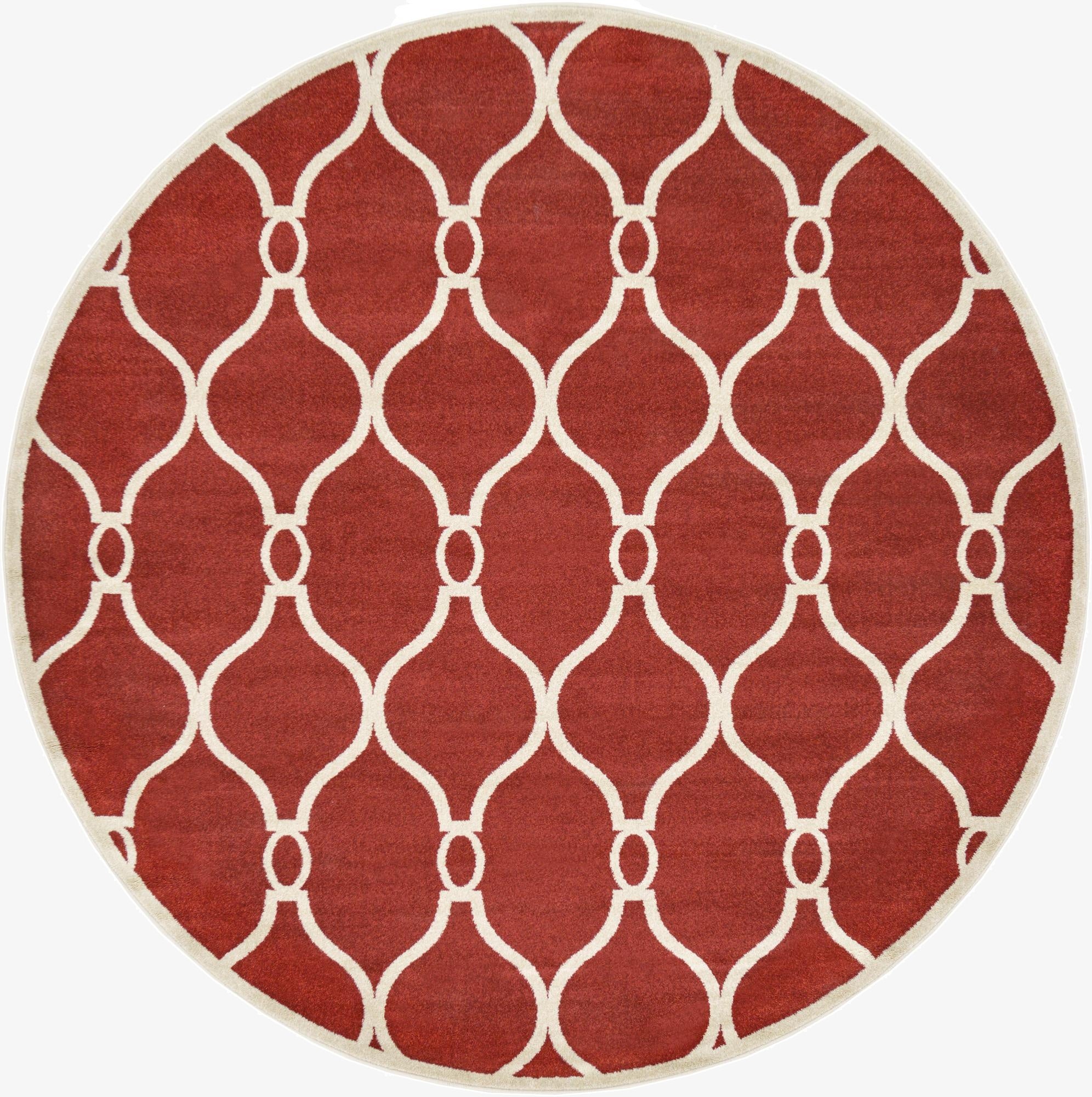  8' x 8' Lattice Round Rug