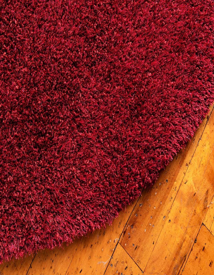 Detail image of  8' x 8' Luxury Solid Shag Round Rug