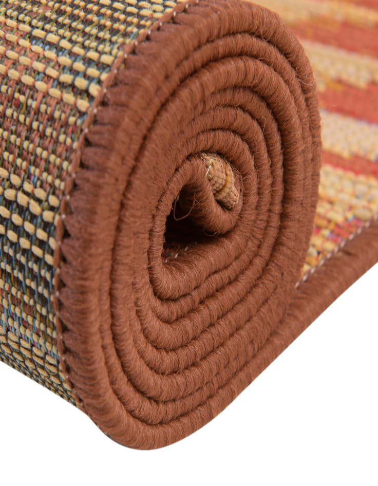 Detail image of  8' x 8'  Washable Modern Indoor / Outdoor Round Rug