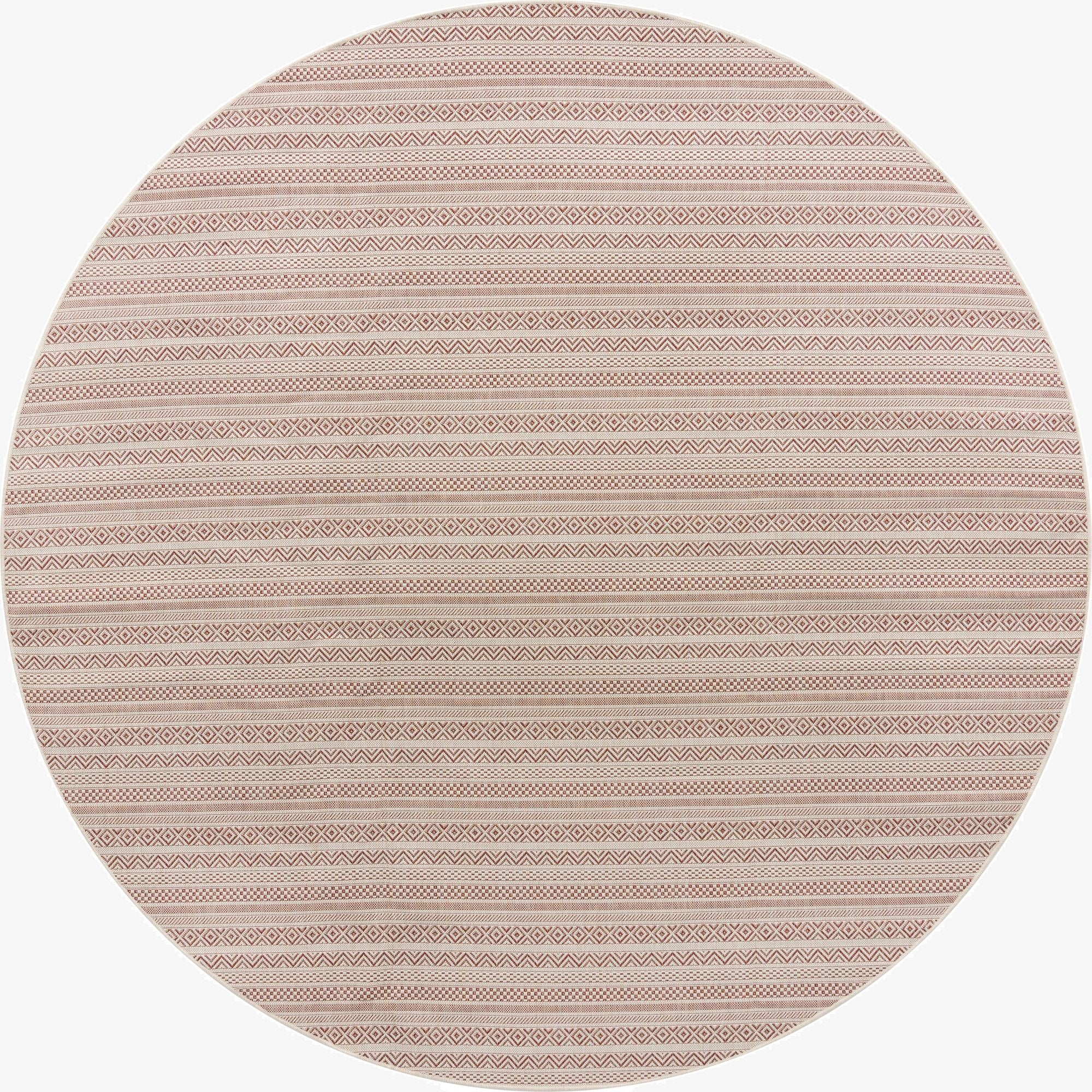  10' x 10'  Washable Ribbon Indoor / Outdoor Round Rug