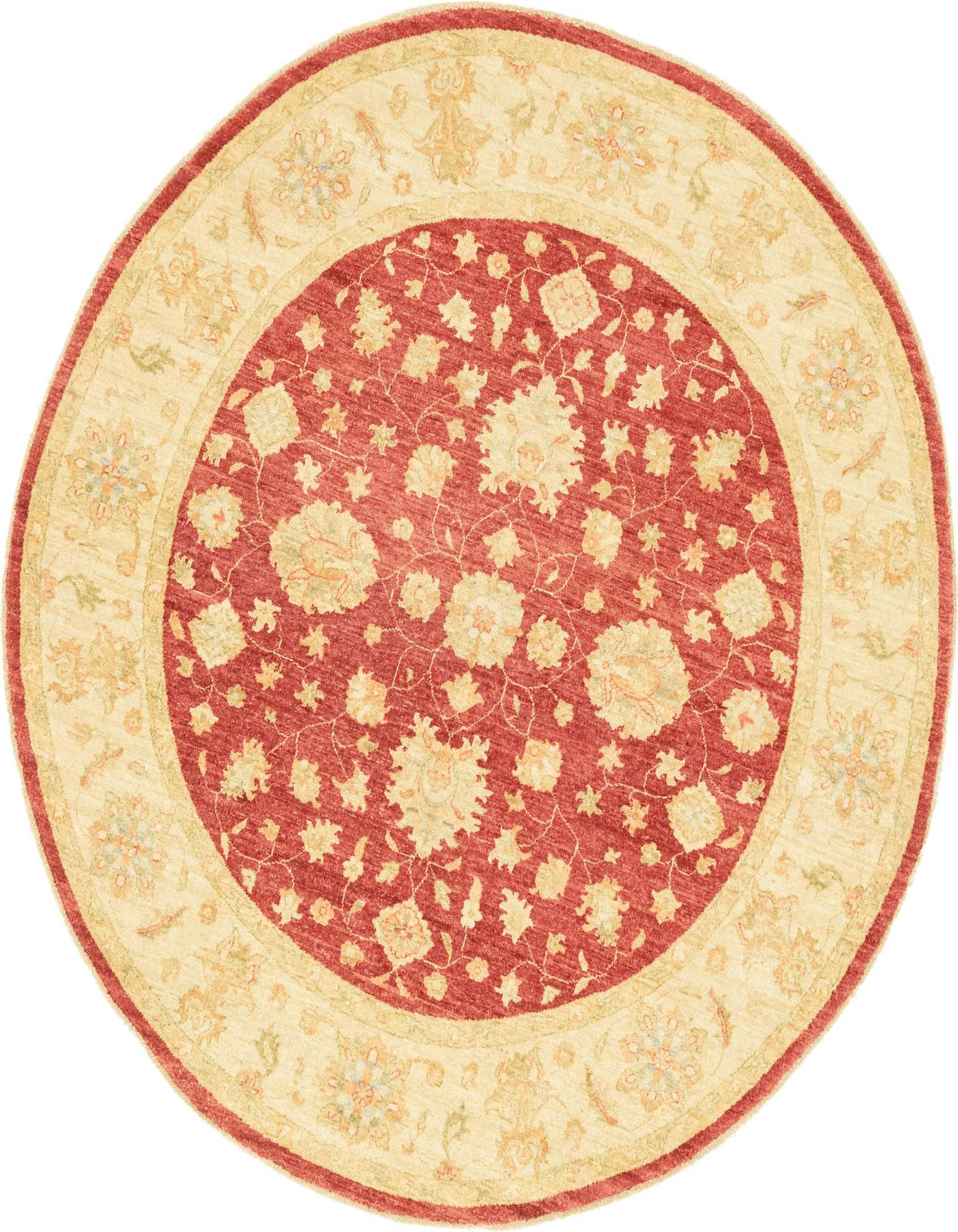 Primary image  6' 6 x 6' 7  Hand Knotted Peshawar Ziegler Round Rug