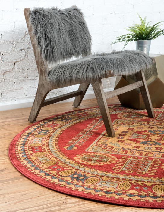 Multicolor 6' x 6' Mesa Round Rug | Rugs.com