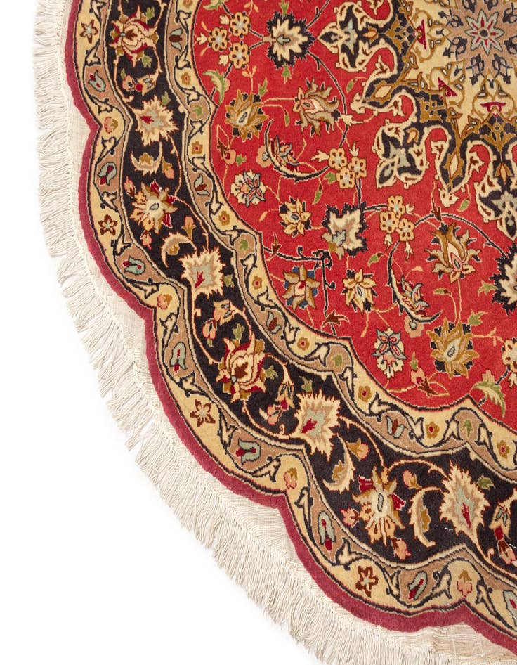 Detail image of  4' 6 x 4' 9 Tabriz Wool Round Rug