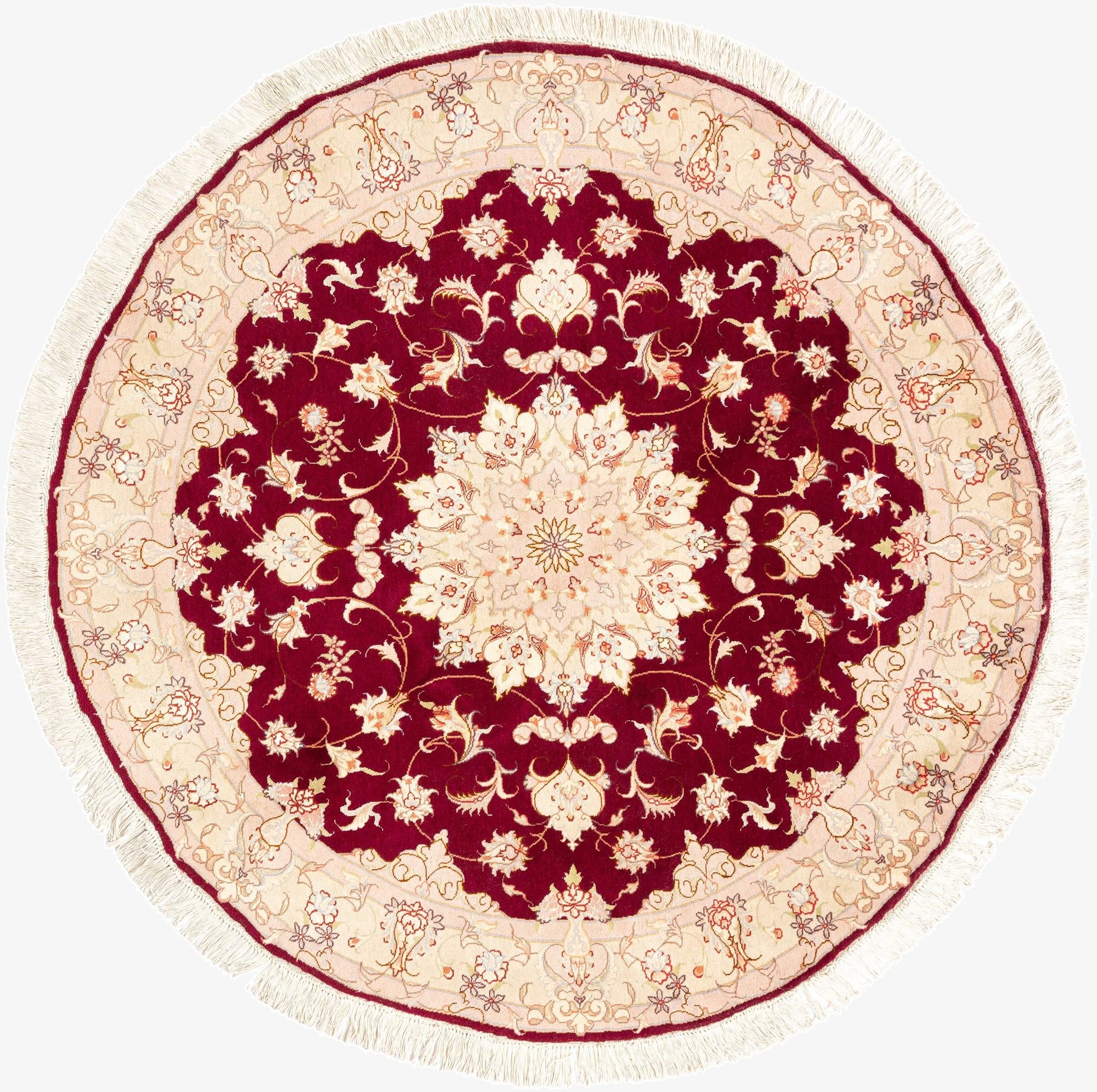  4' 11 x 4' 11 Tabriz Round Rug