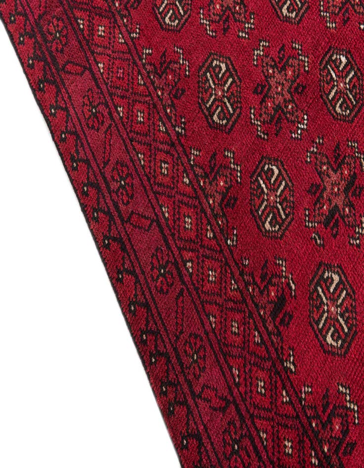 Detail image of 2' 9 x 15' 8 Hand Knotted Afghan Akhche Wool Runner Rug