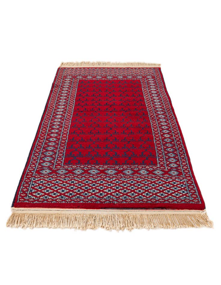 Detail image of  2' x 3' 10  Hand Knotted Afghan Akhche Wool Runner Rug