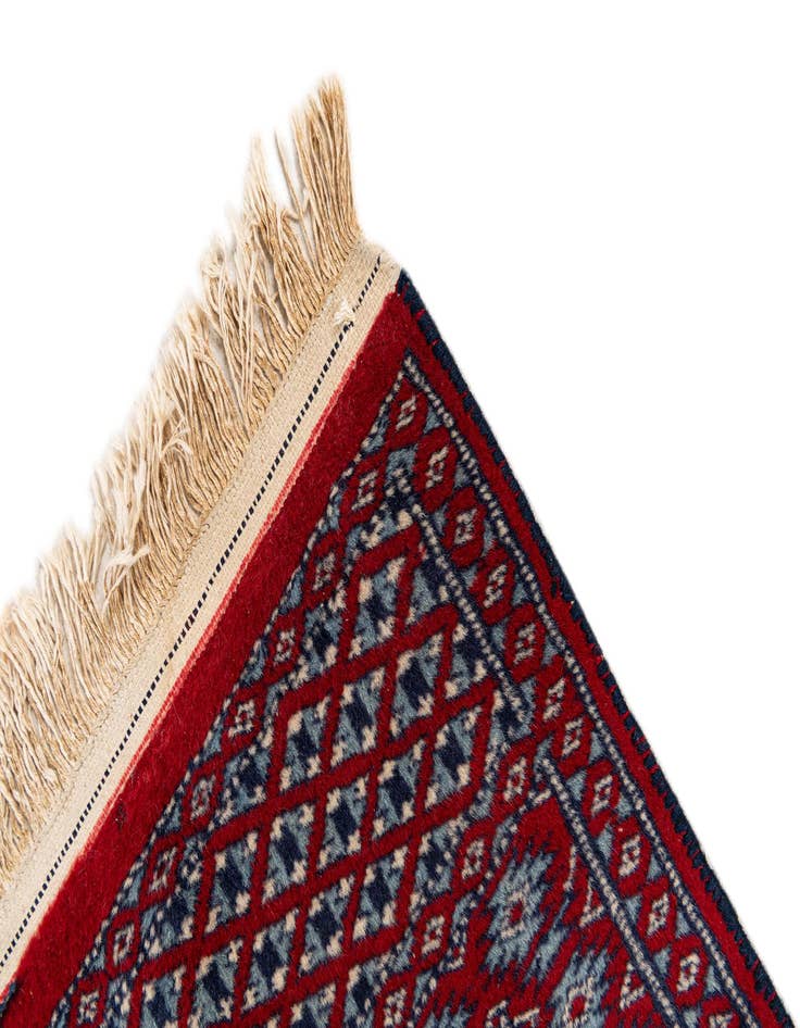 Detail image of  2' x 3' 10  Hand Knotted Afghan Akhche Wool Runner Rug