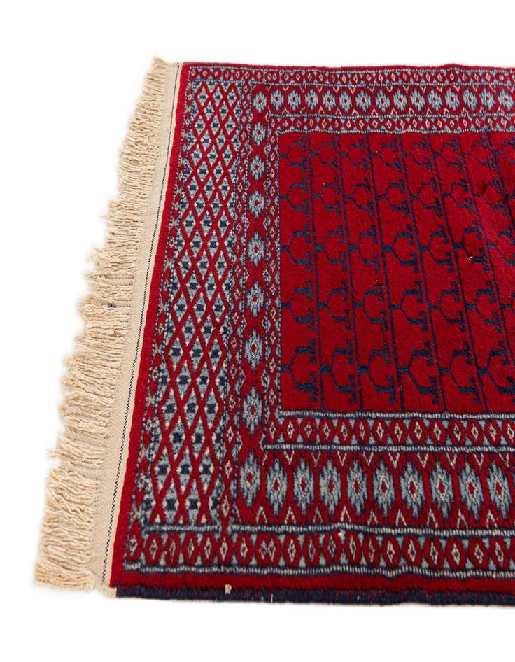 Detail image of  2' x 3' 10  Hand Knotted Afghan Akhche Wool Runner Rug