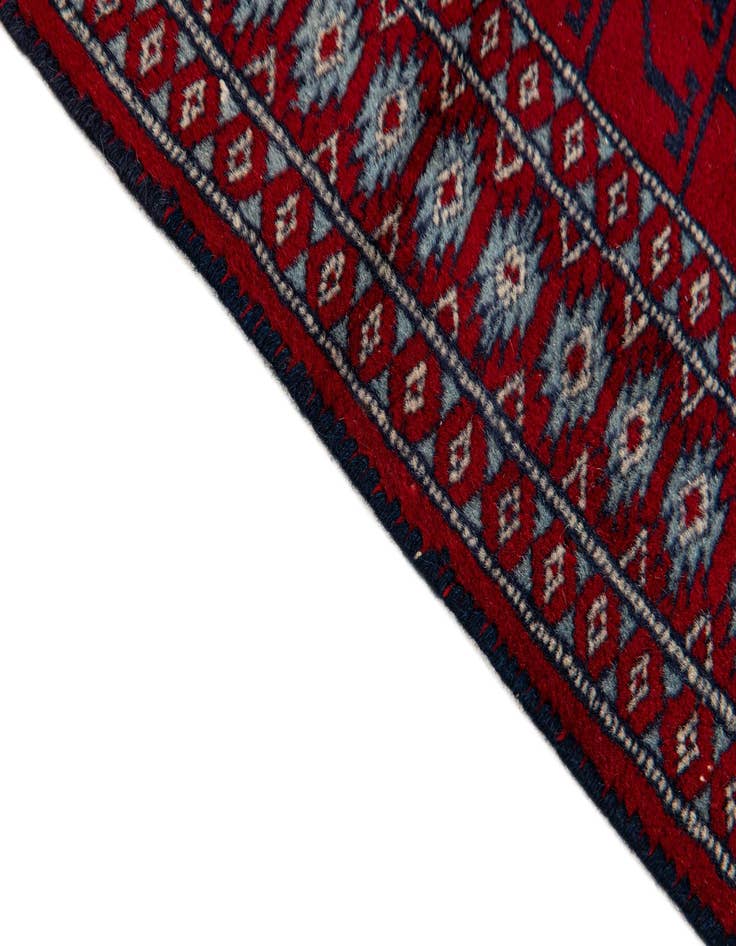 Detail image of  2' x 3' 10  Hand Knotted Afghan Akhche Wool Runner Rug