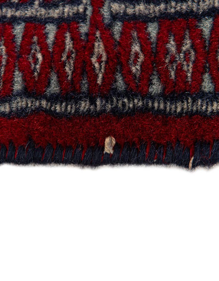 Detail image of  2' x 3' 10  Hand Knotted Afghan Akhche Wool Runner Rug