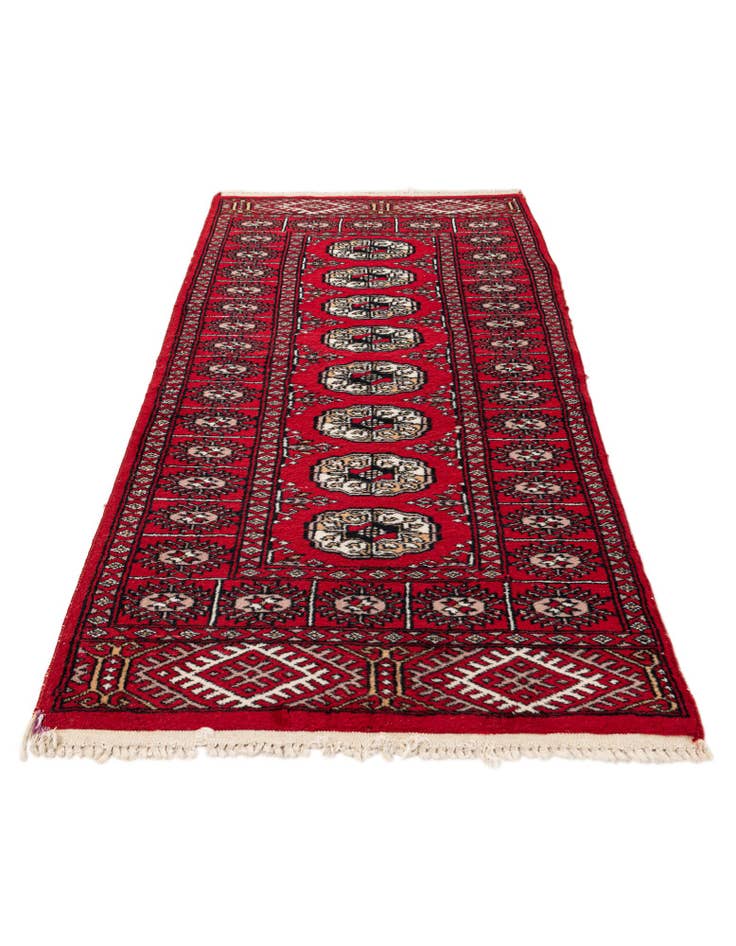 Detail image of  2' 3 x 4' 7  Hand Knotted Afghan Akhche Wool Runner Rug