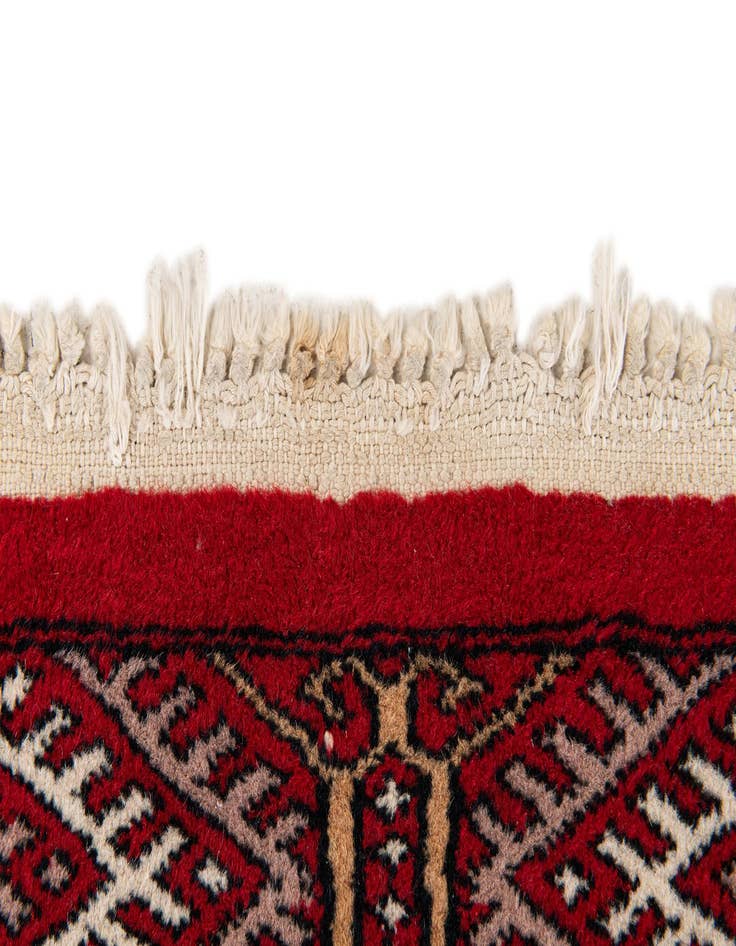 Detail image of  2' 3 x 4' 7  Hand Knotted Afghan Akhche Wool Runner Rug