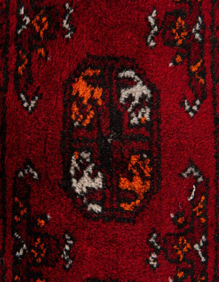 Detail image of  1' 10 x 4' 7  Hand Knotted Afghan Akhche Wool Runner Rug