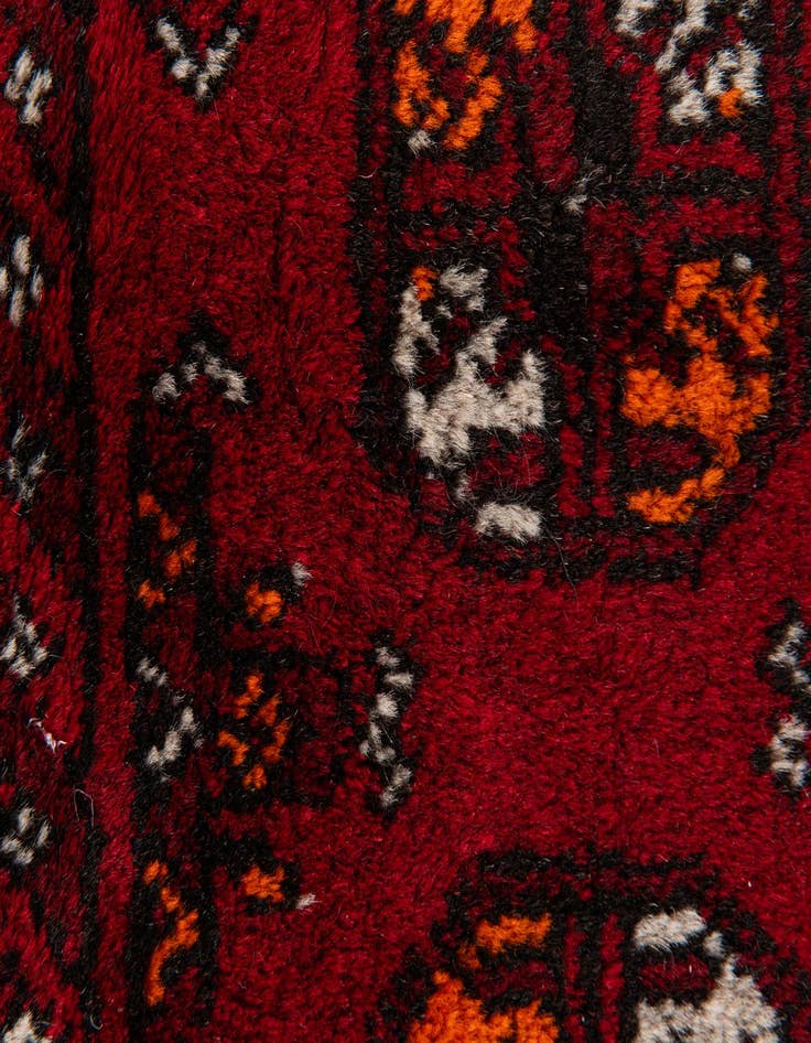 Detail image of  1' 10 x 4' 7  Hand Knotted Afghan Akhche Wool Runner Rug