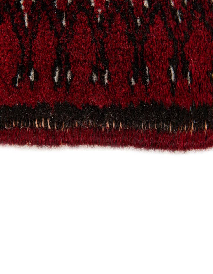 Detail image of  1' 10 x 4' 7  Hand Knotted Afghan Akhche Wool Runner Rug