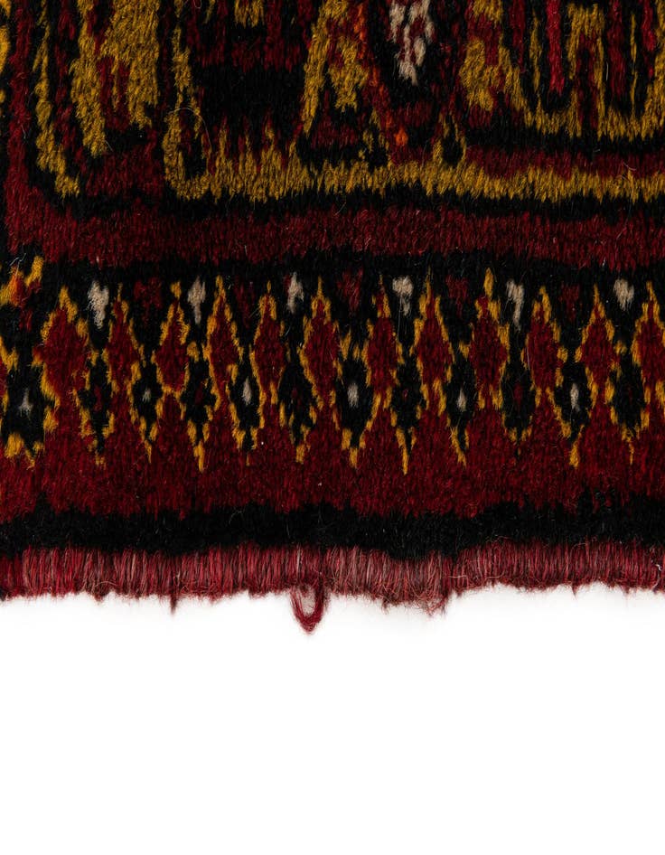Detail image of  2' 10 x 5' 11  Hand Knotted Afghan Akhche Wool Runner Rug