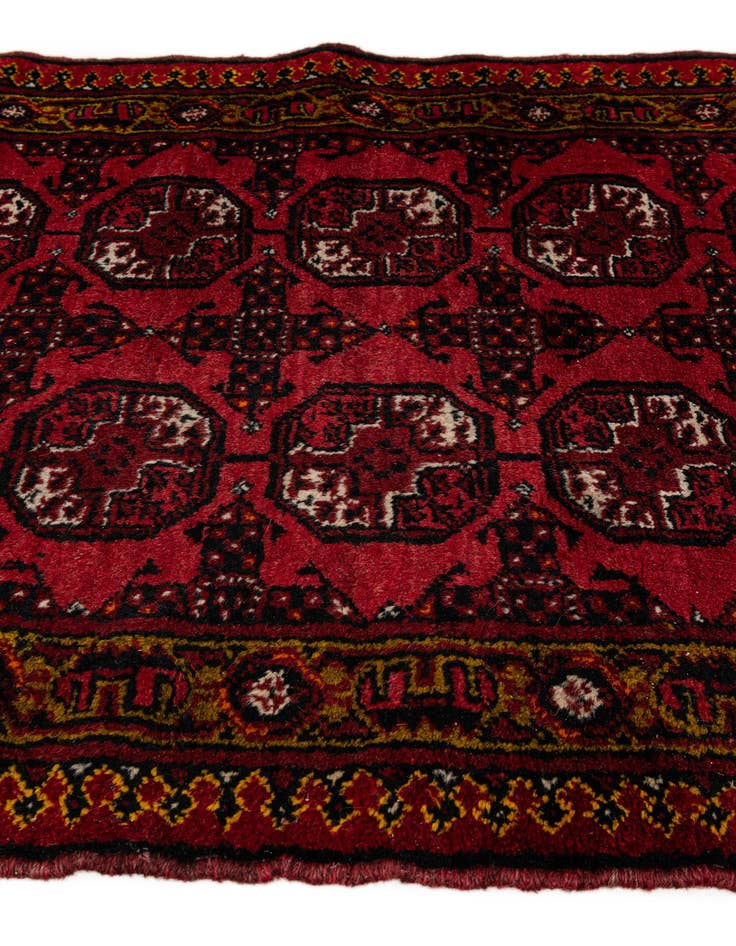 Detail image of  2' 10 x 5' 11  Hand Knotted Afghan Akhche Wool Runner Rug