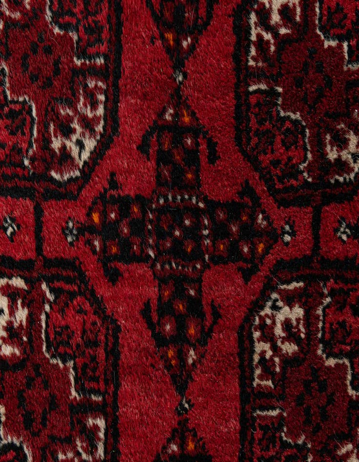Detail image of  2' 10 x 5' 11  Hand Knotted Afghan Akhche Wool Runner Rug