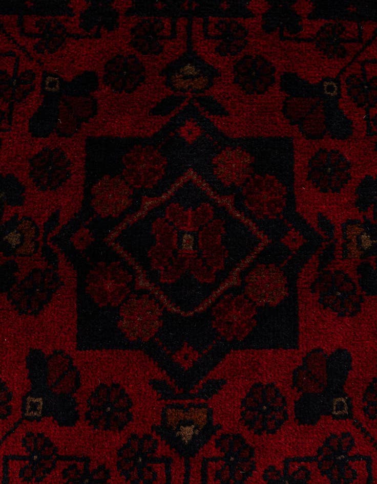 Detail image of  2' 9 x 6' 4  Hand Knotted Afghan Ersari Wool Runner Rug