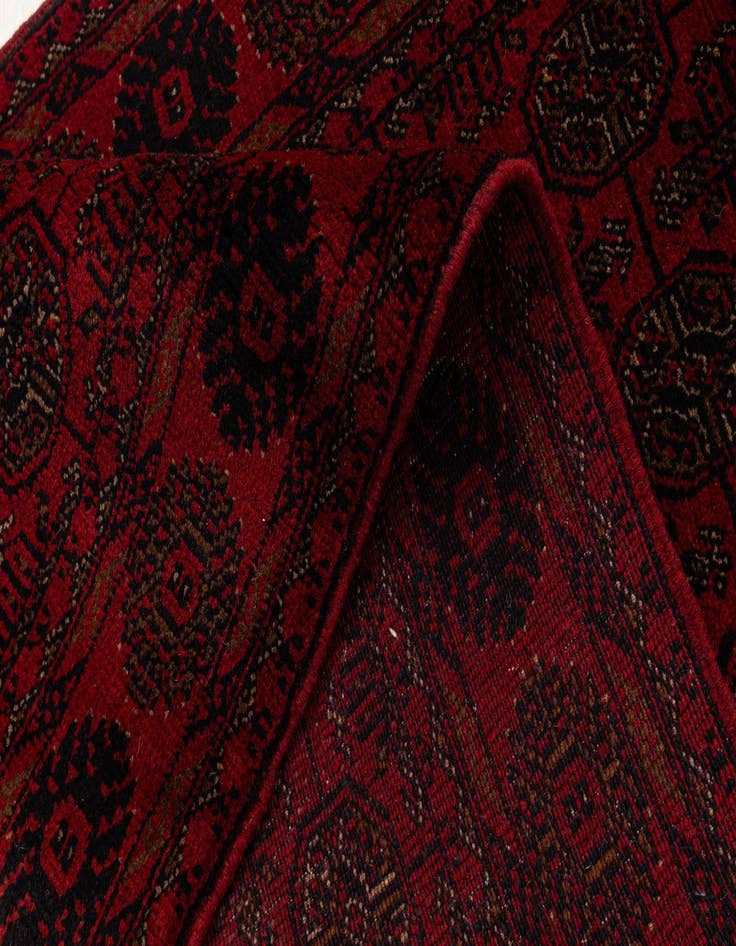 Detail image of  2' 9 x 6' 6  Hand Knotted Afghan Ersari Wool Runner Rug