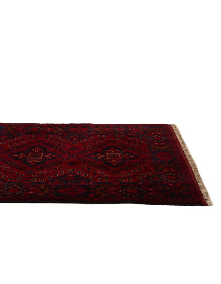 Detail image of  2' 8 x 11' 7  Hand Knotted Afghan Ersari Wool Runner Rug