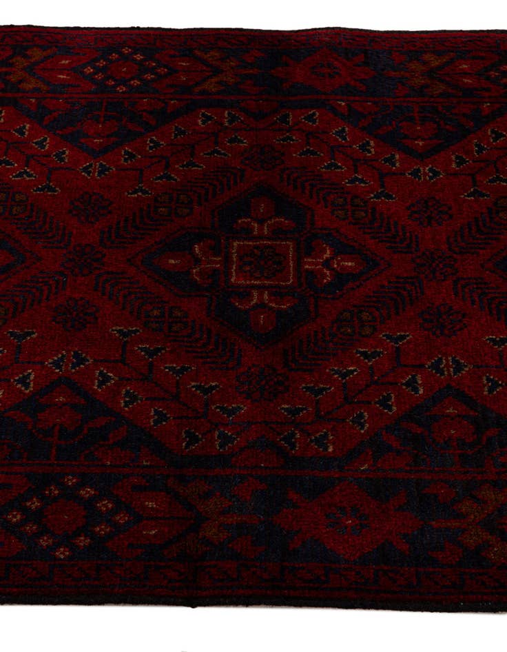 Detail image of  2' 8 x 11' 7  Hand Knotted Afghan Ersari Wool Runner Rug
