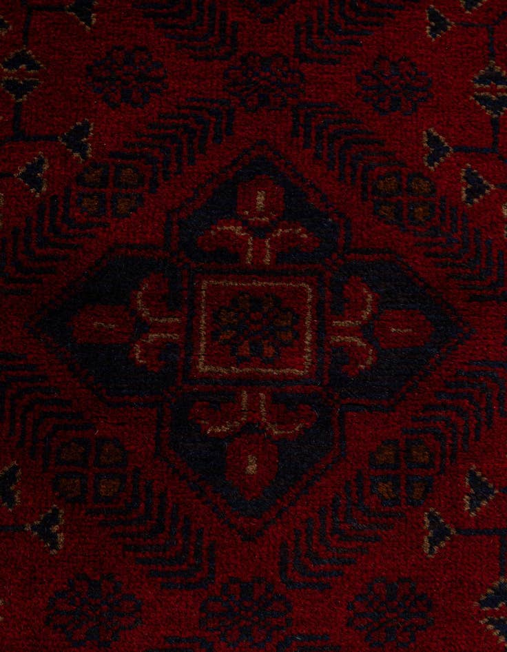 Detail image of  2' 8 x 11' 7  Hand Knotted Afghan Ersari Wool Runner Rug