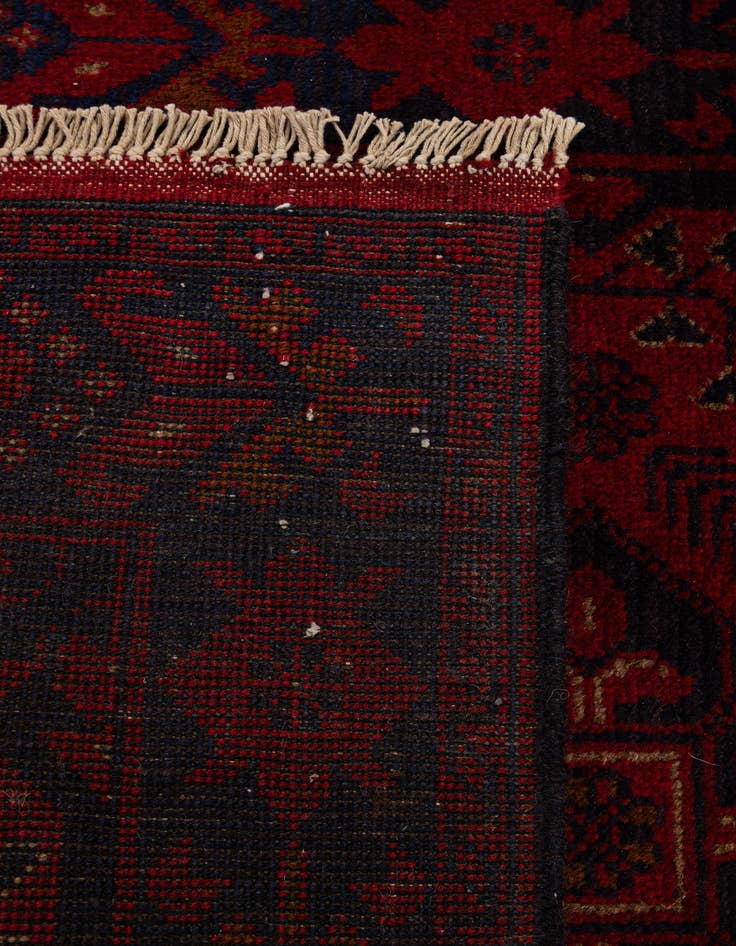 Detail image of  2' 8 x 11' 7  Hand Knotted Afghan Ersari Wool Runner Rug