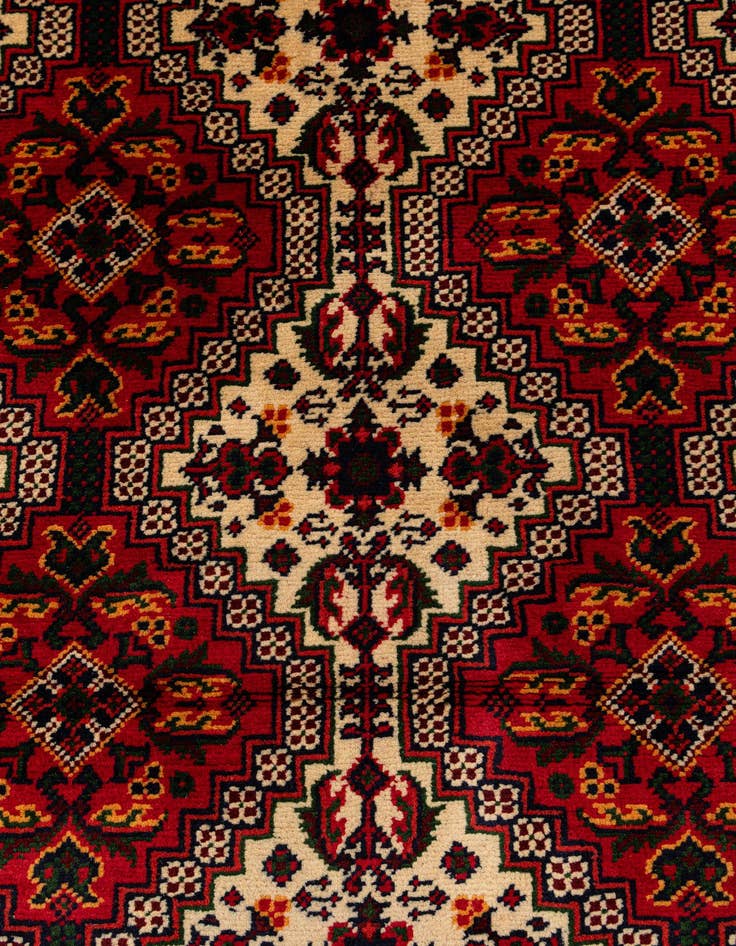 Detail image of  3' x 10' 1  Hand Knotted Afghan Ersari Wool Runner Rug